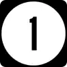 Delaware Route 1 route marker