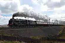 Royal Scot climbing Shap in April 2016 for the first time since her withdrawal in 1962