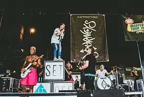 Set It Off performing in 2016 at Vans Warped Tour in Houston Texas